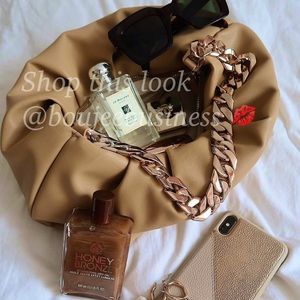 MANGO Slouchy Chain Puffed Bag